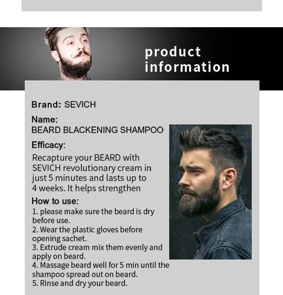Black Beard Dye Shampoo