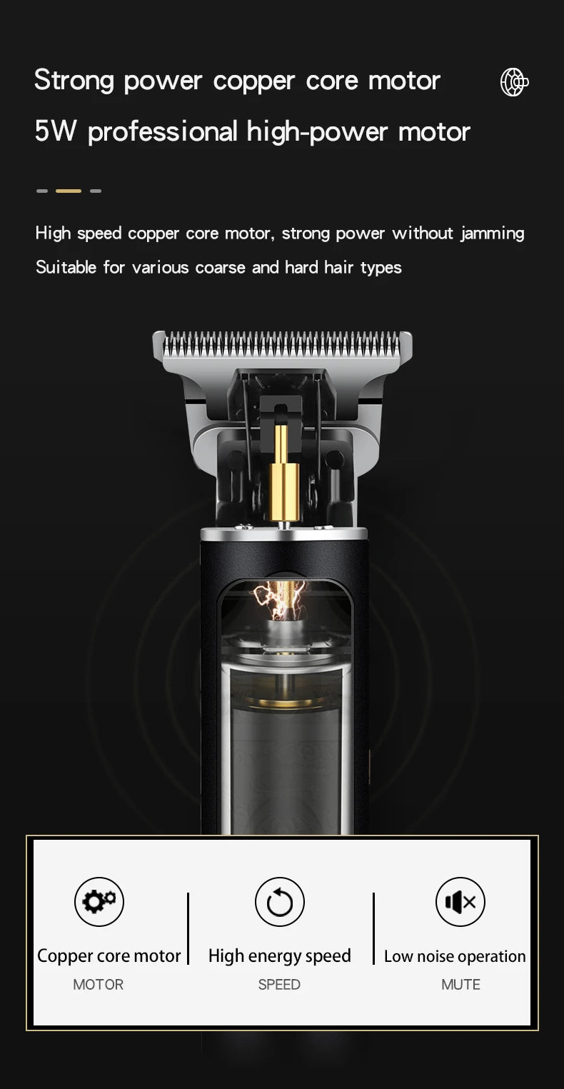 Professional Cordless Barber Hair Clipper set