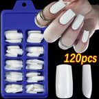 120pcs Long Coffin False nails