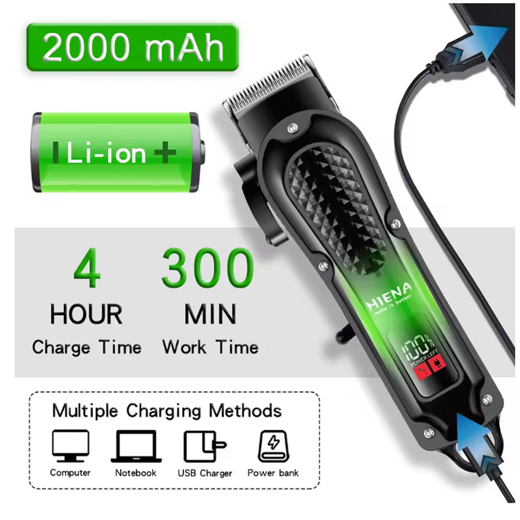 Professional Cordless Barber Hair Clipper set