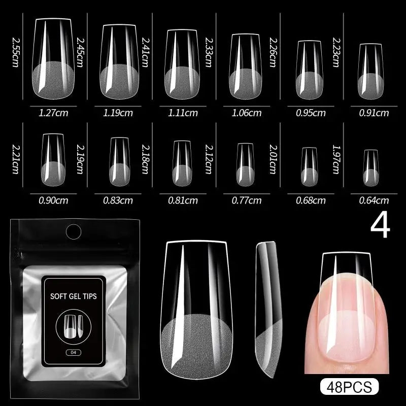 48pcs Semi-matte Fake Nails