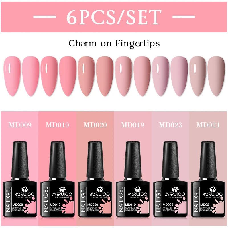 6psc Fluorescent Gel Set