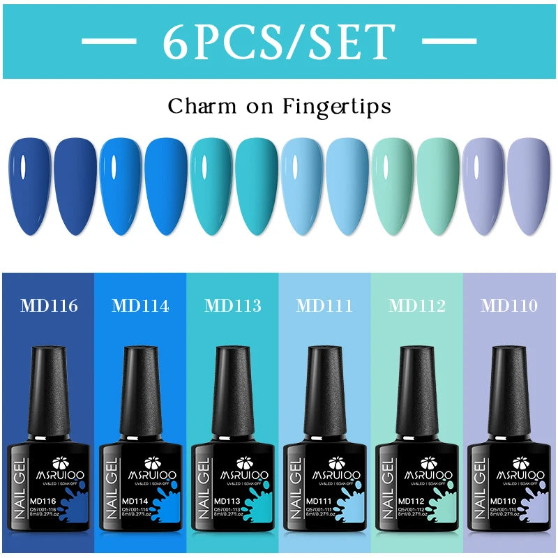 6psc Fluorescent Gel Set