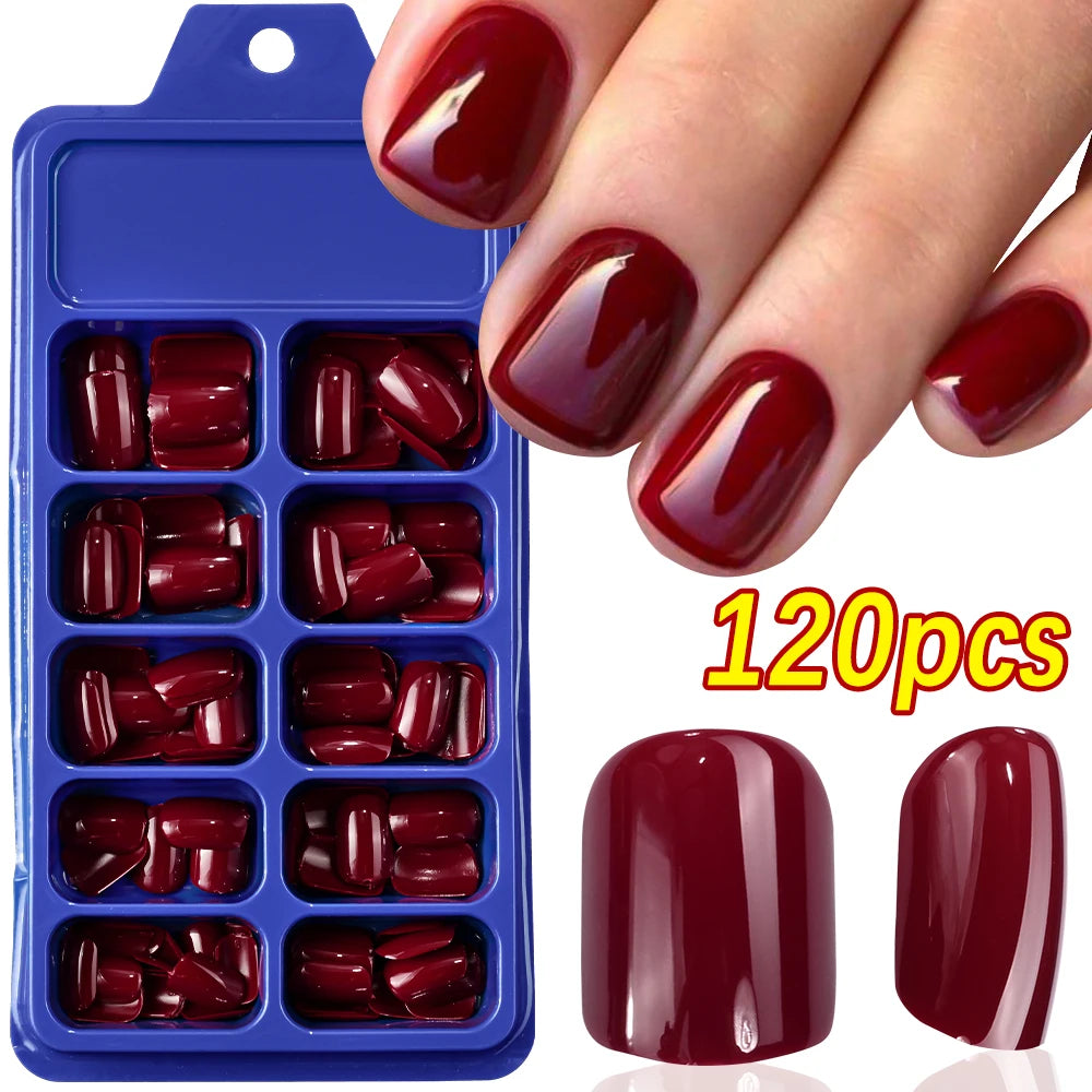 120pcs Long Coffin False nails