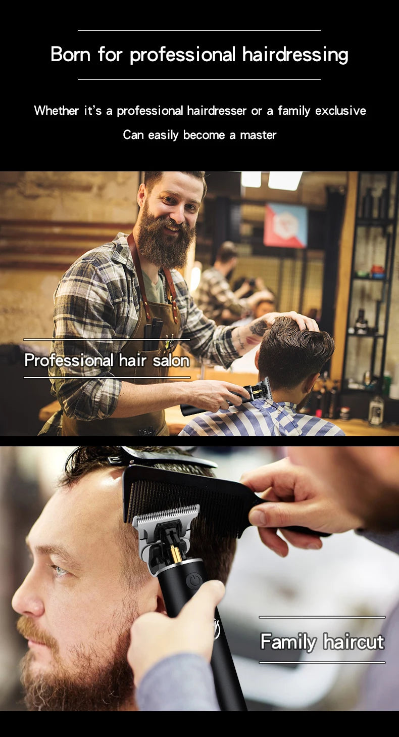 Professional Cordless Barber Hair Clipper set