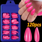 120pcs Long Coffin False nails