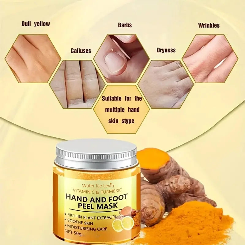 Vitamin c and turmeric hand wax mask