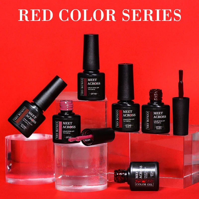 MEET ACROSS Red Series Gel Nail Polish