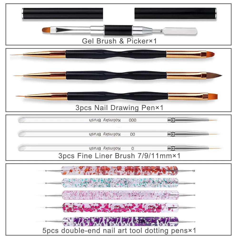 12pcs Nail Art Brushes