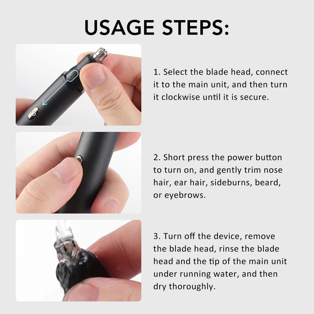 3 In 1 Nose And Ear Hair Trimmer
