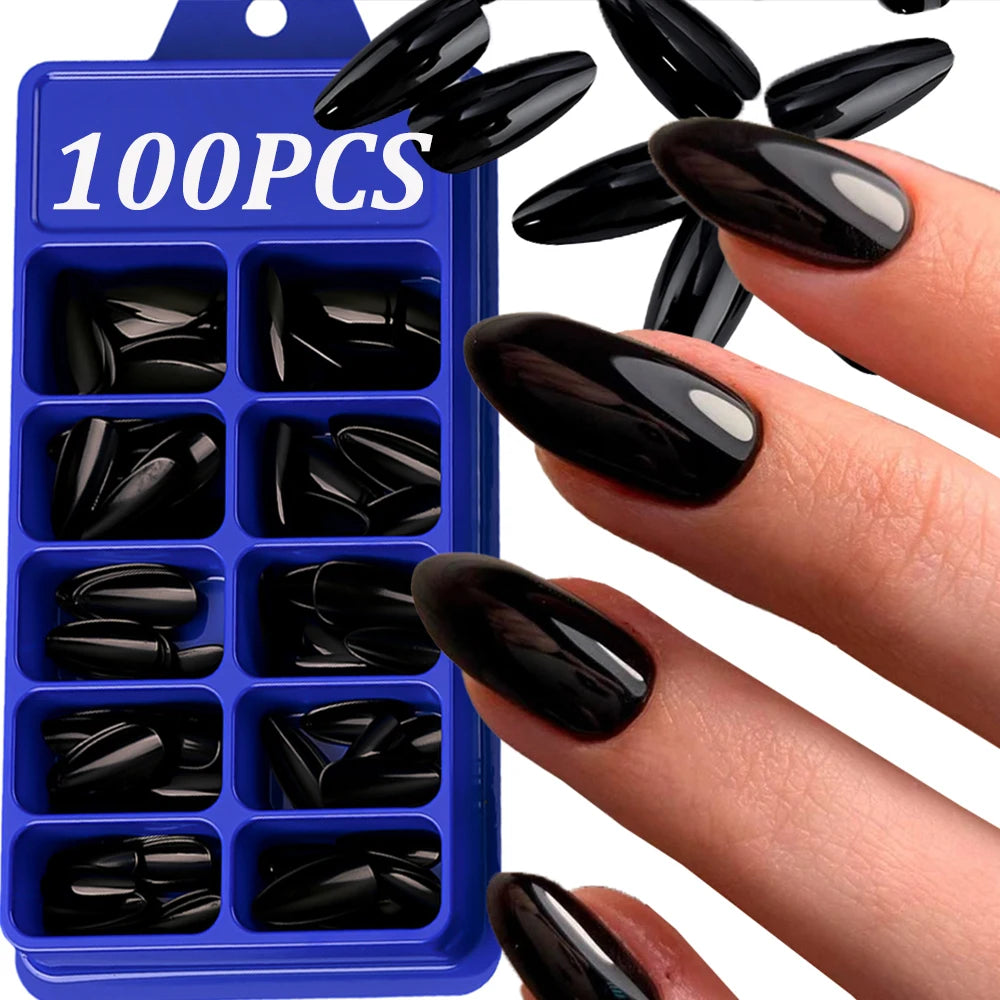 120pcs Long Coffin False nails