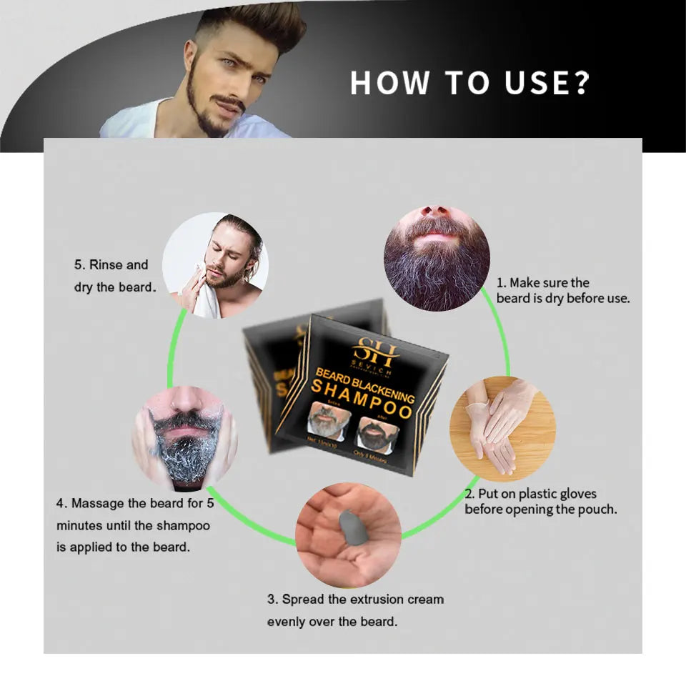 Black Beard Dye Shampoo