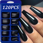 120pcs Long Coffin False nails