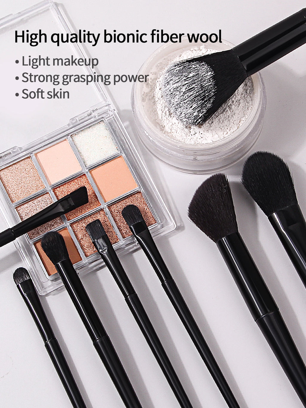 13 all-black makeup brush sets