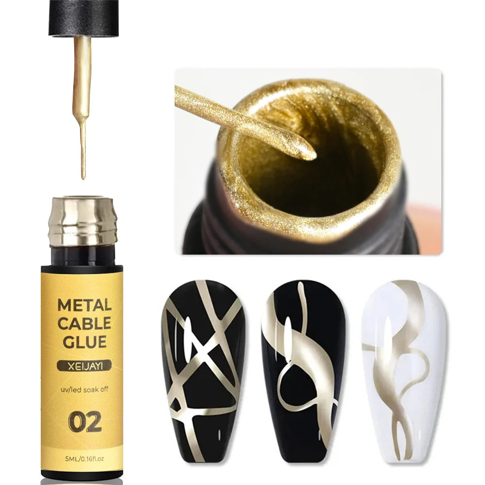 5/7/8ml Super-Bright Metallic Gel Polish