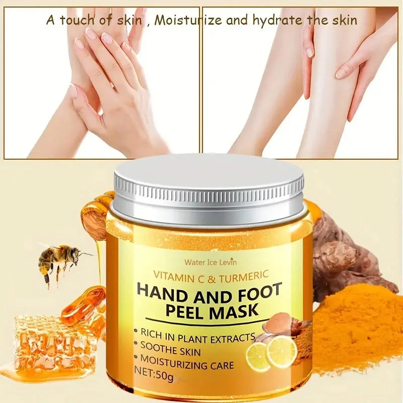 Vitamin c and turmeric hand wax mask