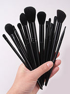 13 all-black makeup brush sets