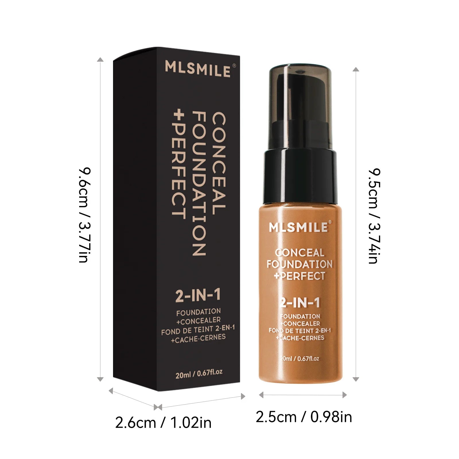 MLSMILE Foundation Waterproof & Sweat resistant