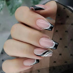 24Pcs/Set Medium Long French Fake Nails
