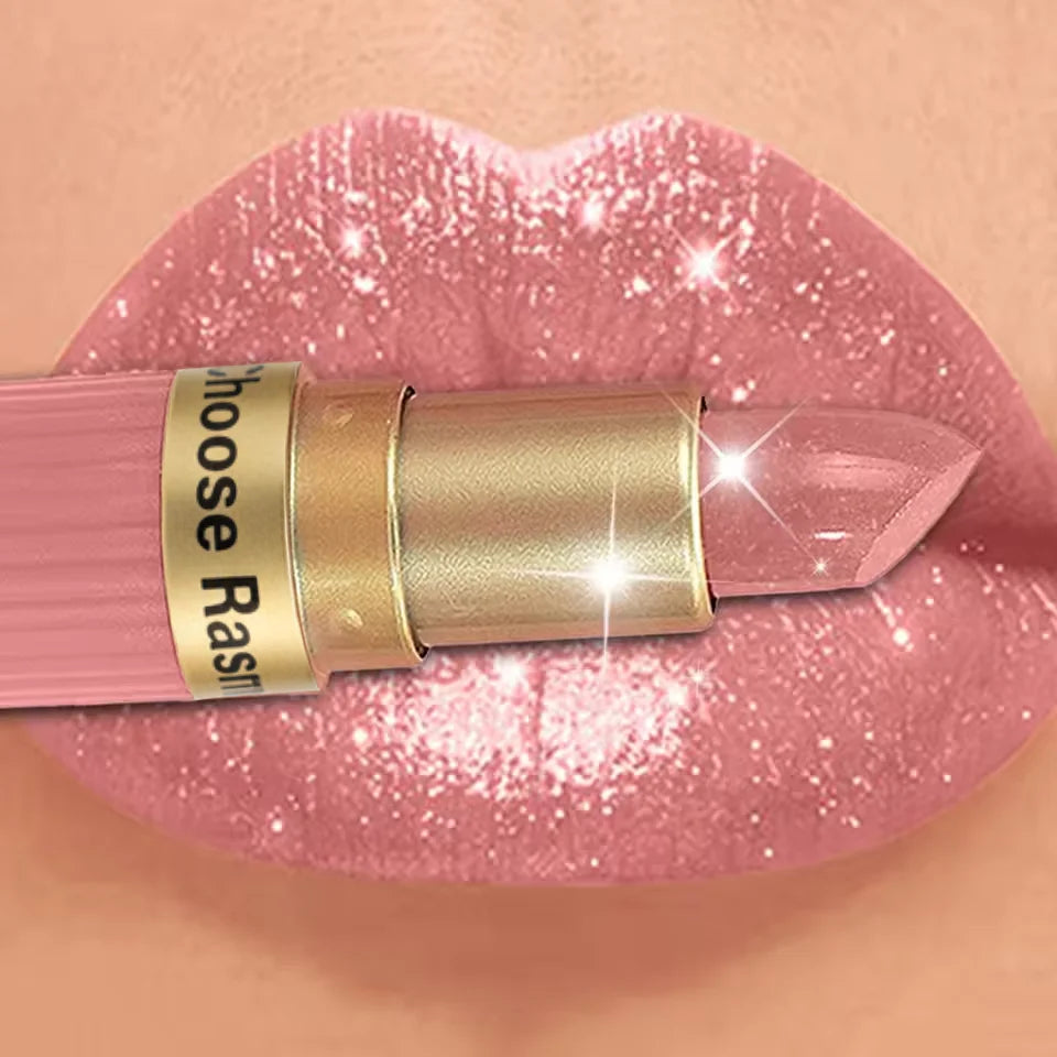 Pearlescent Pink Glitter Lipstick