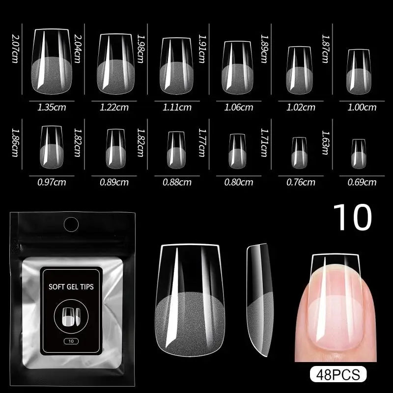 48pcs Semi-matte Fake Nails