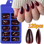 120pcs Long Coffin False nails
