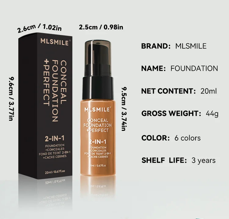 MLSMILE Foundation Waterproof & Sweat resistant