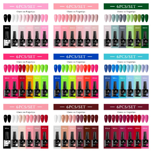 6psc Fluorescent Gel Set