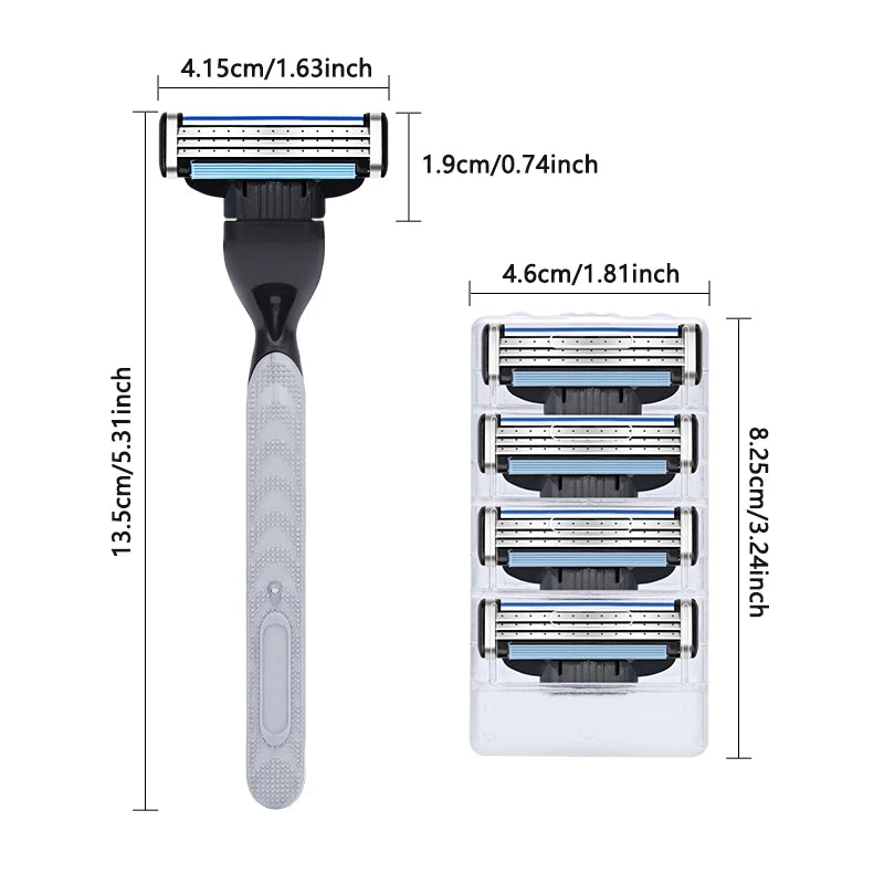 Razor Set with Four Blades