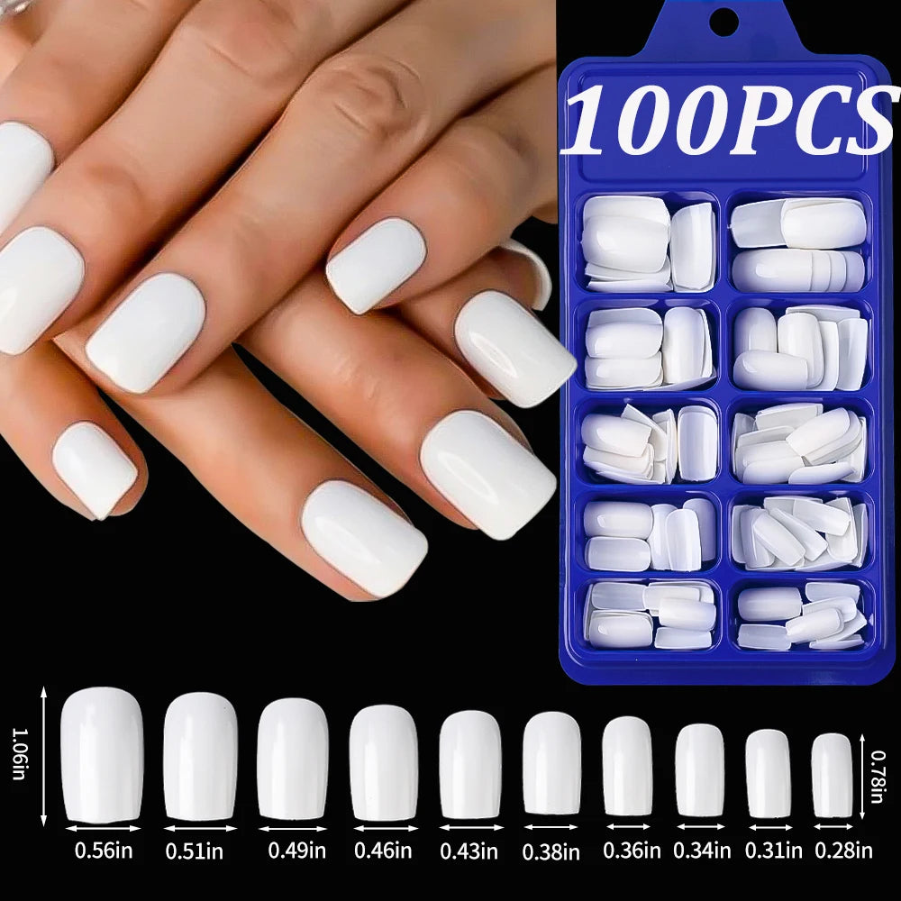 120pcs Long Coffin False nails