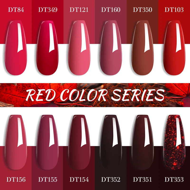 MEET ACROSS Red Series Gel Nail Polish